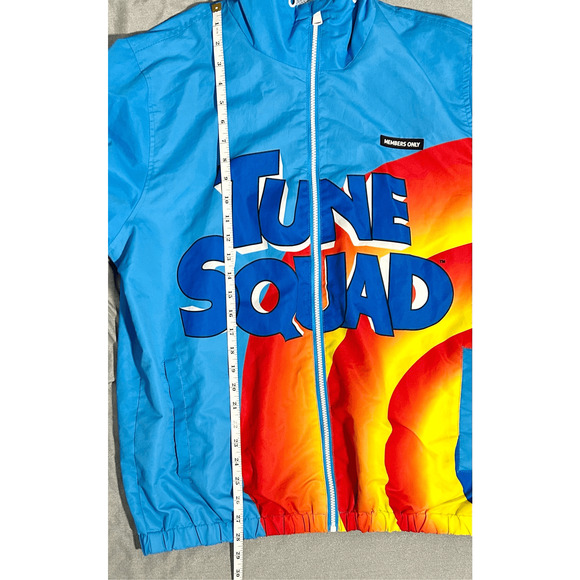 Looney Tunes Members Only Space Jam Tune Squad Full Zip Blue Windbreaker Jacket - Picture 8 of 9